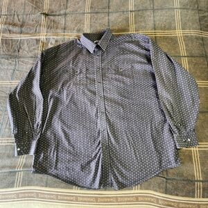 Panhandle Pearl Snap Shirt Mens 2XL Purple Western Geometric Cotton Long Sleeve